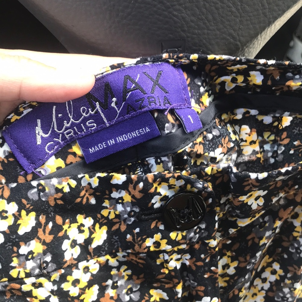 Miley Cyrus Max Azria floral shorts